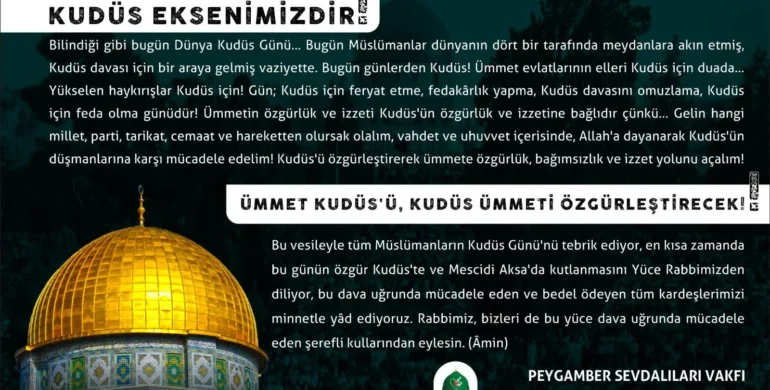 VAKFIMIZIN DÜNYA KUDÜS GÜNÜ BASIN AÇIKLAMASI – 2022