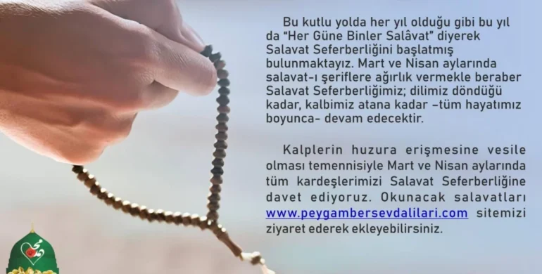 VAKFIMIZIN HER GÜNE BİNLER SALAVAT SEFERBERLİĞİ HAKKINDAKİ MESAJI- 2024