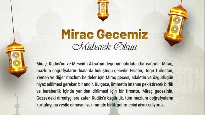 VAKFIMIZIN MİRAÇ GECESİ MESAJI- 2025